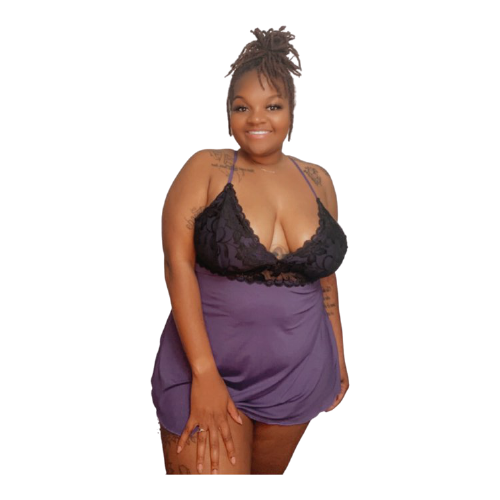 Purple & Black Babydoll