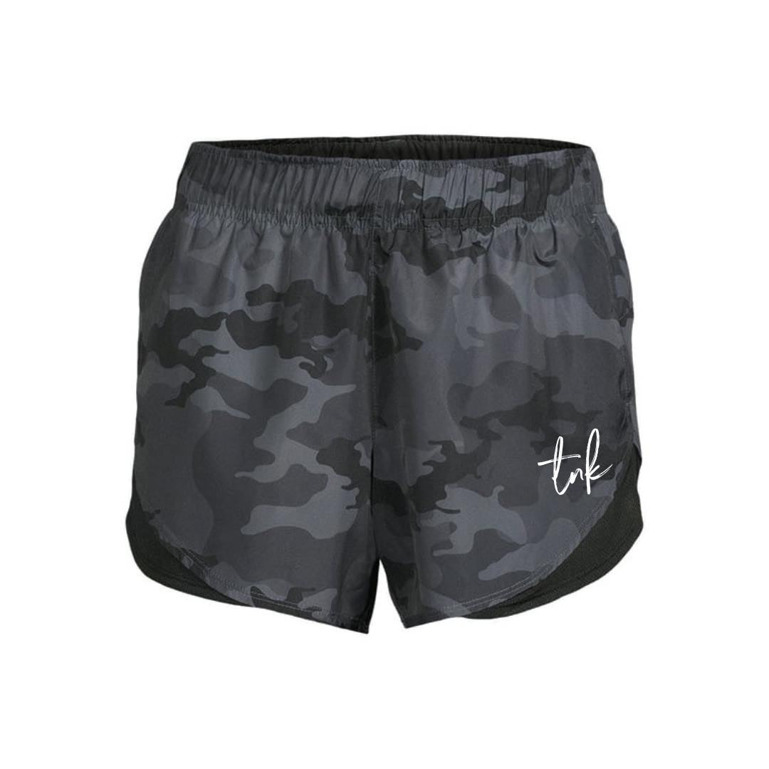 Black Camo Athletic Shorts