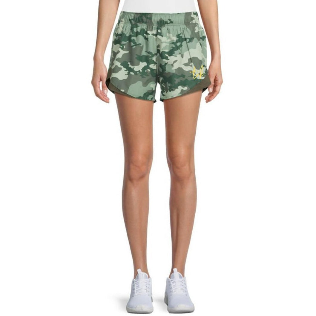 Green Camo Athletic Shorts